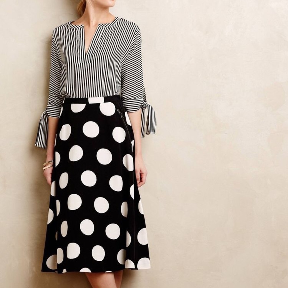 Anthropologie Deco Dot Midi Skirt By HD in Paris